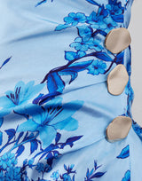 Dresses Borgo De Nor Atlantis Crepe Satin Dress Cherry Blossom Blue 8UK / Blossom Blue Apoella