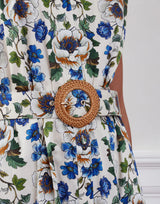 Dresses Borgo De Nor Biba Cotton Dress Vine Flower Off White 10UK / Off White Apoella