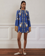 Dresses Borgo De Nor Cocoa Crepe Dress Magical Blossom Navy Apoella