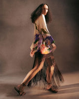 Dresses Borgo De Nor Daphne Crepe Satin Dress Tree Of Life Cream Apoella