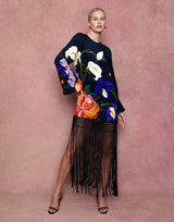 Dresses Borgo De Nor Daphne Crepe Satin Dress Tree Of Life Cream Apoella