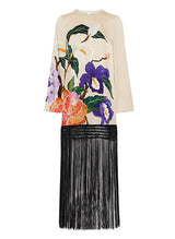 Dresses Borgo De Nor Daphne Crepe Satin Dress Tree Of Life Cream Apoella