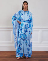 Dresses Borgo De Nor Esmeralda Caftan Cherry Blossom Blue 12UK / Blossom Blue Apoella