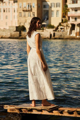 Dresses Evi Grintela Caroline Long SL Long Sleeveless Dress White Apoella