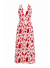 Dresses Heidi Klein Evia Cross Back Maxi Dress Beachwear Floral White/Red Apoella