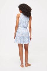 Dresses Heidi Klein Playa Paraiso Tiered Ruffle Mini Dress Light Blue Floral Apoella