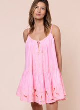 Dresses Juliet Dunn Poplin Loose Strappy Mini Dress With Cut-out Embroidery Paloma Apoella