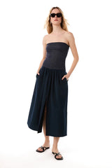 Dresses Kiohne Grace Bandeau Dress Navy Blue Sparkle Apoella