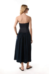 Dresses Kiohne Grace Bandeau Dress Navy Blue Sparkle Apoella