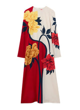 Dresses La DoubleJ Long Sleeve Swing Caftan Red S / Red Apoella
