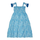 Dresses Marie Raxevsky Tie Shoulder Shirred Ruffles Dress Iris Apoella