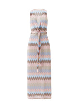 Dresses Melissa Odabash Bria V Neck Knit Long Dress Zigzag Stripe Apoella