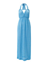 Dresses Melissa Odabash Mariah Halter Knit Long Dress Ocean Apoella