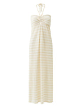 Dresses Melissa Odabash Mila Halter Knit Long Dress Gold Apoella