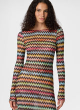 Dresses Missoni Long Dress in Lamé Viscose with Micro Zigzag Pattern 42 / Multi Apoella