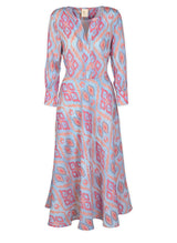 Dresses Nimo With Love Azurite Long Sleeve Maxi Dress Ikat Sorbet Apoella