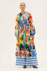 Dresses RIANNA + NINA Tropica Fruta Robe Manteau Elena Tropicana Blanca S/M / Tropicana Blanca Apoella