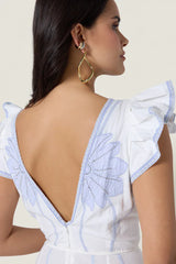 Dresses Scarlett Poppies Vittorio Dress White/Light Blue Apoella