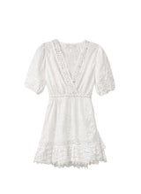 Dresses Temptation Positano Martite Embroidered Mini Wrap Dress Bianco Apoella