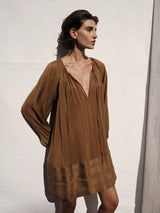 Dresses Zeus+Dione Ionic Driftshort Dress Tan 38 / Tan Apoella