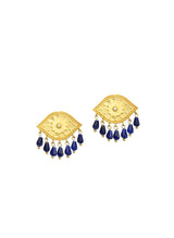 Earrings Antonia Karra Crying Eyes Paisley Earrings Sodalite Gold Plated O/S Apoella