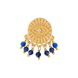 Earrings Ileana Makri All Seeing Eye Tear Ear Pearl Lapis Gold Plated O/S Apoella
