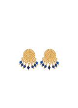 Earrings Ileana Makri All Seeing Eye Tear Ear Pearl Lapis Gold Plated O/S Apoella