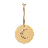 Earrings Ileana Makri Moon Hoops Yellow Gold Plated O/S Apoella