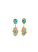 Earrings Sylvia Toledano Third Eye Earrings Calcedoine/Turquoise O/S Apoella