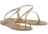 - Eleftheria Braided Sandals Platinum Apoella