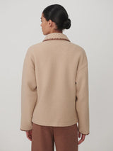 Ruiko Zip Through Fleece Jacket Light Taupe