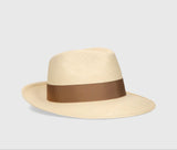 Hats Borsalino Amedeo Panama Hat Natural Ribbon Taupe Apoella