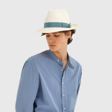 Hats Borsalino Federico Panama Hat Natural Ribbon Taupe Apoella
