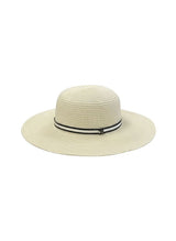 Hats Borsalino Giselle Panama Hat Natural Ribbon Black Striped 57 / White Apoella