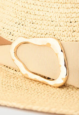 Hats Borsalino Romy Panama Hat Natural Ribbon Brown MEDIUM / Natural Apoella