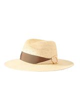 Hats Borsalino Romy Panama Hat Natural Ribbon Brown MEDIUM / Natural Apoella