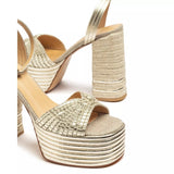 Heels Castaner Ferosa High Heeled Sandals Platino Apoella