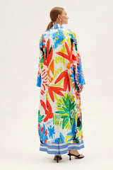 Kimono RIANNA + NINA Tropica Fruta Kimono Fruta Tropicana Blanca O/S / Tropicana Blanca Apoella