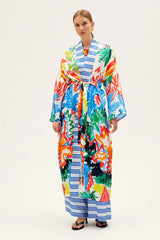 Kimono RIANNA + NINA Tropica Fruta Kimono Fruta Tropicana Blanca O/S / Tropicana Blanca Apoella