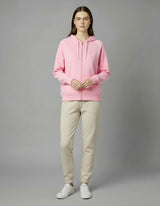 Loungewear Asoma Cetus Zipper Hoodie Cotton Pink Apoella