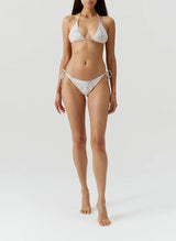 Malta Triangle Bikini Top Lizard