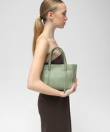 Mini Totes Callista Crafts Mini Tote Grained Leather Sage O/S / Sage Apoella