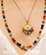 Necklaces Antonia Karra Chakra Beads Necklace Sps Stones Gold Pl O/S Apoella