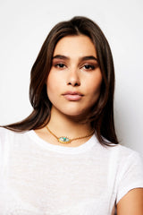 Necklaces Sylvia Toledano Third Eye Chain Necklace Calcedoine/Turquoise O/S Apoella