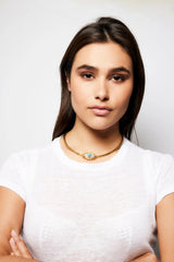 Necklaces Sylvia Toledano Third Eye Choker Calcedoine/Turquoise O/S Apoella