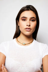 Necklaces Sylvia Toledano Third Eye Choker Calcedoine/Turquoise O/S Apoella