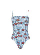 One-Piece Emmanuela Swimwear Daisy Strap One-piece Blue/White Flowers Apoella