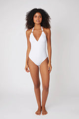 One-Piece Heidi Klein Anacapri Ring Halterneck One Piece White Apoella