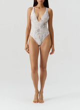 One-Piece Melissa Odabash Carribbean V Neck One Piece Lizard Apoella
