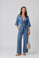 Pants APLA Beta Crinkled Pants Sky Blue Apoella